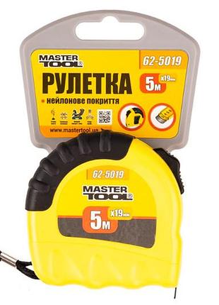Рулетка mastertool 5 м х 19 мм shiftlock (62-5019) 2