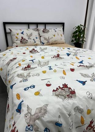 Комплект постельного белья двуспальный 175х210 бязь gold luxe наволочки 50х70 гарри поттер