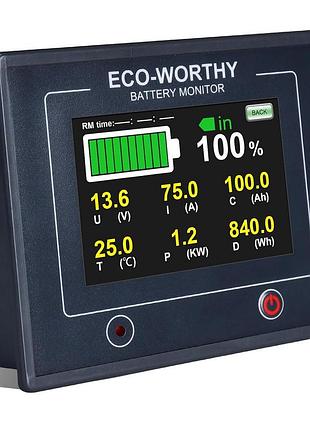 Цифровой монитор аккумуляторов 200a eco-worthy профессиональный монитор для контроля состояния батареи