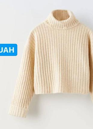 Zara жіночий в’язаний светр з високим коміром