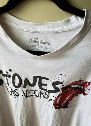 Футболка the rolling stones l белая | stones las vegas | рок-принт