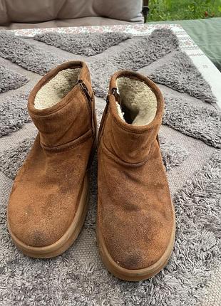 Уггі чоботи зимові хутряні zara eur32