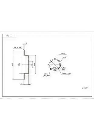 Диск тормозной honda civic (1997- )задний (d260x10mm) hart