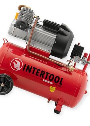 Компресор 2-х поршн.. 50л 2 вих., 220в, 3.0квт, 420 л/хв, 10 атм intertool