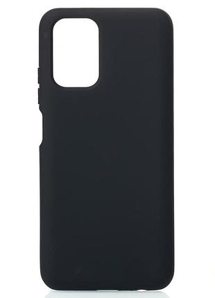 Силиконовый чехол soft silicone case для xiaomi redmi note 10/ note 10s (без лого) черный