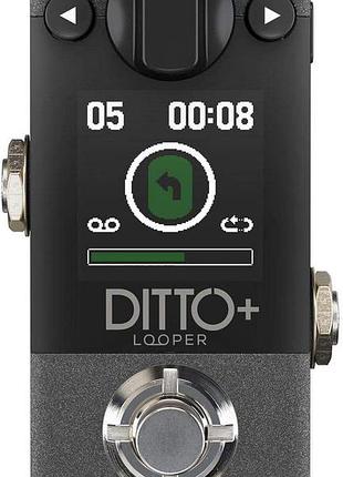 Педаль лупер с 60 минутами записи tc electronic ditto+ looper профессиональный гитарный лупер для наложения партий