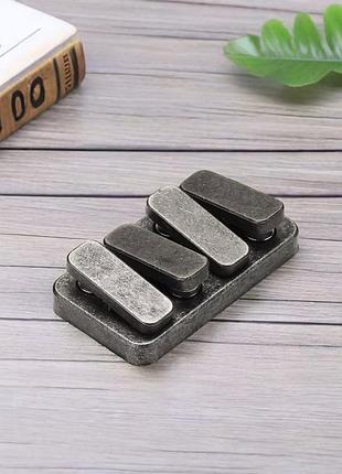 Edc фиджет игрушка 2в1 слайдер магнитный выключатель fidget toy антистрес щелкающий щелчок (металл)