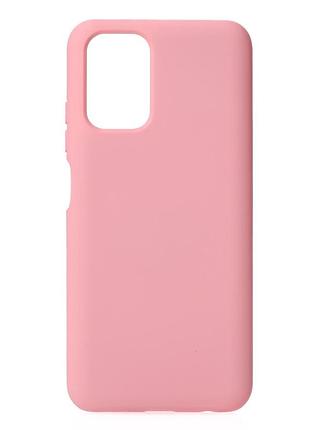 Силиконовый чехол soft silicone case для xiaomi redmi note 10/ note 10s (без лого) розовый