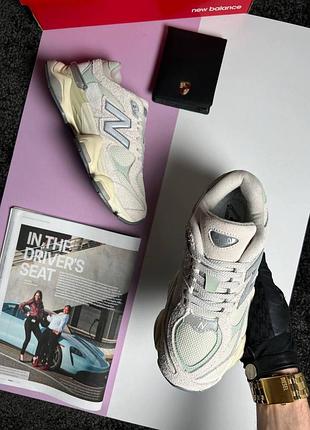 Женские кроссовки n*w b*lance 9060 light grey mint 38