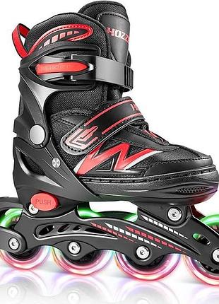 Роликові ковзани для дітей hozzen kids roller skates aehois0101 регульовані ролики, 28-31 розмір