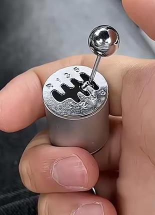 Edc фіджет іграшка брелок слайдер коробка передач fidget toy антістрес клацалка (срібний)
