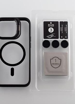 Силіконовий чохол magsafe camera glass protection для iphone 13 pro max чорний