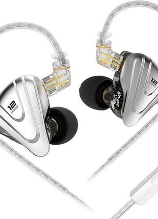 Гибридные внутриканальные наушники earphones kz-zsx mic музыкальные наушники для виступлений