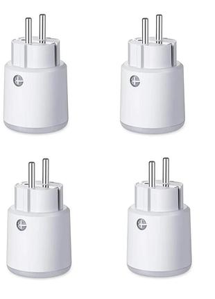 4шт. умная zigbee розетка smart power plug ht-sp-zb-01 с мониторингом энергопотребления, набор смарт розеток