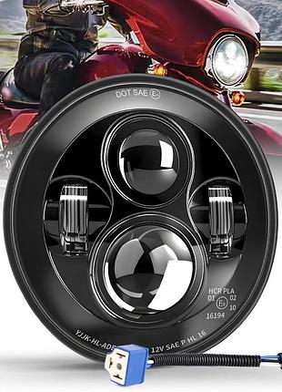 Мотоциклетна фара e9 1 pcs 17 см yjjk-hl-ade dot vor 12 v sae p hl 16 світлодіодна універсальна фара для мотоцикла
