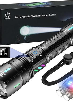 Аккумуляторный светодиодный фонарь jayxinli rechargeable flashlight super bright ударопрочный фонарь для кемпинга