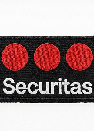 100 шт. шеврон 9х4 см securitas набор шевронов с логотипом охранной компании securitas