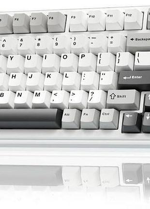 Механическая игровая клавиатура aula f99-grey wood switch беспроводная rgb-клавиатура для пк