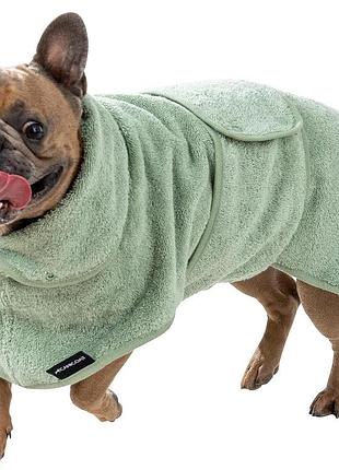 Халат для собак у 9 розмірі canicoat lavari dog bathrobe халат-рушник після купання з махрової тканини