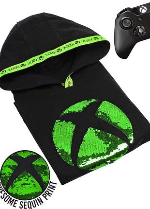 Детская кофта xbox худи с пайетками для мальчика 146-152