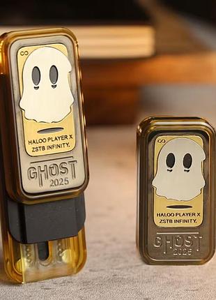 Edc фіджет іграшка магнітний слайдер ghost привид fidget toy антістрес клацалка (бурштиновий)