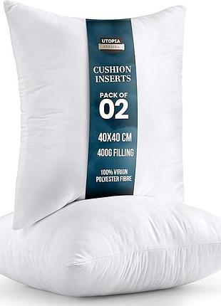 2 шт. подушки 40 см*40 см utopia bedding square cushion мягкие подушки из из холлофайбера