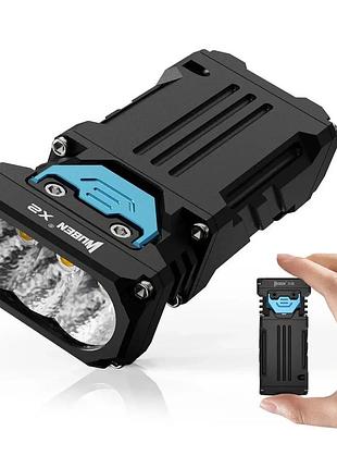 Карманный edc-фонарик 85мм wuben x2 black алюминиевый перезаряжаемый мини-фонарик с клипсой для туризма