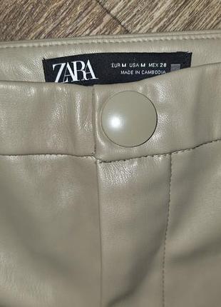 Брюкі екошкіра zara  s- m 3