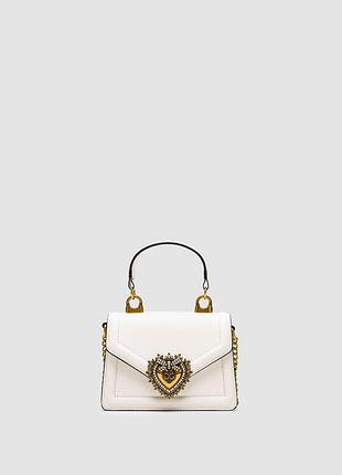 💎 dolce&gabbana small smooth calfskin devotion bag white 19 х 13 х 5 cм