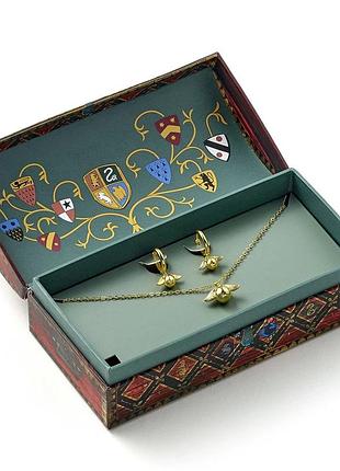 Набор украшений в виде сундука для квиддича harry potter гипоаллергенная подвеска и сережки в виде золотого снитча