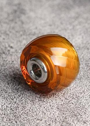 Edc фіджет іграшка брелок спінер fidget toy 2 антістрес намистина на темляк ніж паракорд (бурштиновий)