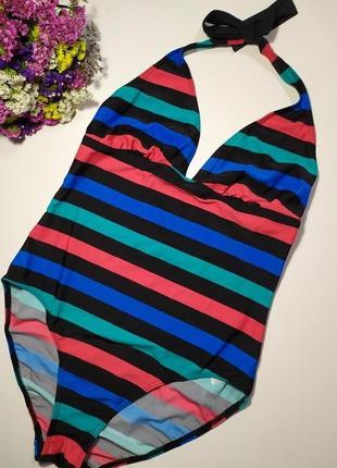 👙сдельный купальник в полоску resort, uk 14, eur 42, xl