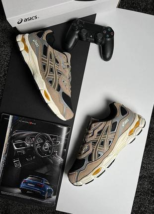 Чоловічі кросівки asics gel-nyc brown grey 44