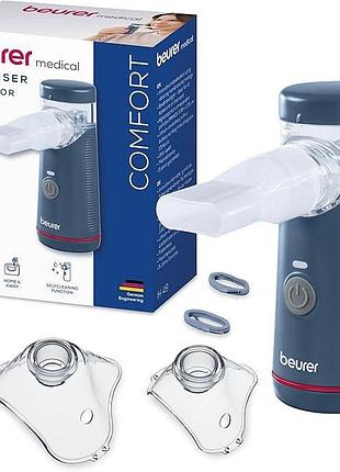 Портативный небулайзер для детей и взрослых beurer ih49 comfort аккумуляторный ингалятор с самочисткой