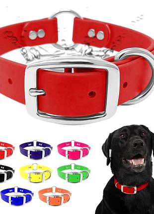 Маленький красный ошейник для собак s regal dog products водонепроницаемый ошейник с центральным кольцом