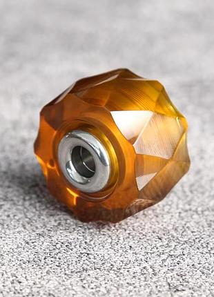 Edc фіджет іграшка брелок спінер fidget toy антістрес намистина на темляк ніж паракорд (бурштиновий)