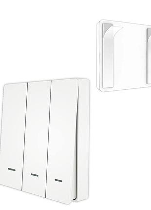 Розумний вимикач світла — moes smart switch wi-fi+rf 3 gang