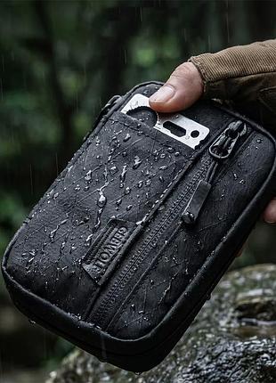 Edc органайзер поуч водоотталкивающий gebwolf кошелек pouch с молнией сумка итог (черный)