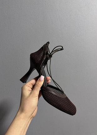 Босоножки сетка шоколад 40 (25.5см)
