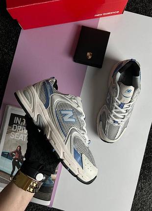 Жіночі кросівки new b*lance 530 w premium beige blue silver 37