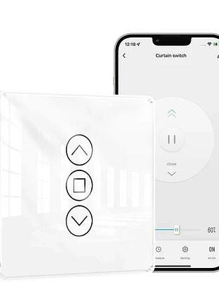 4 шт. бездротовий вимикач для штор і жалюзі moes smart curtain switch настінний сенсорний вимикач для штор/жалюзі