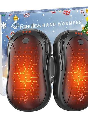 Комплект із 2 перезаряджуваних грілок для рук 6000 mah fandliss hw0001 електричні грілки для рук