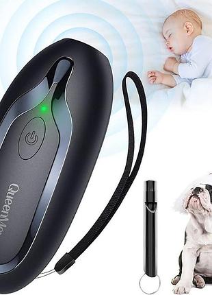 Ультразвуковое устройство против лая собак queenmew handheld ultrasonic-dog trainer антилай для собак