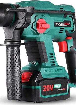 Перфоратор posenpro brushless rotary hammer pcrh20 бесщеточный аккумуляторный перфоратор 20 в