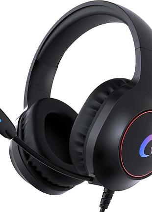 Проводная игровая гарнитура с usb и 3.5 мм аудиоразъемом gaming headset cm7002 накладные наушники с микрофоном