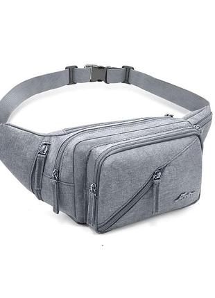 Сумка на пояс afreter waist bag grey сумка с регулируемым ремнем и несколькими отделениями на молнии