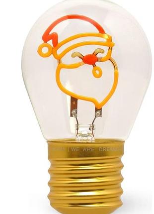 Декоративна лампочка bulb fiction перезарядна декоративна лампочка у формі санта-клауса