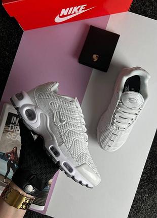 Жіночі кросівки nike air max plus white silver