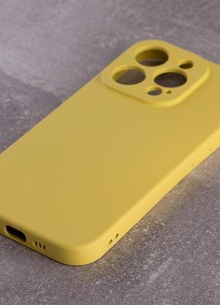 Силіконовий чохол soft silicone case для iphone 13 pro max (без лого) лимонний