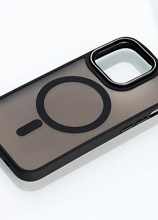 Силіконовий чохол magsafe matte для iphone 14 pro max чорний